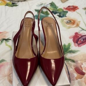 a new day Burgundy Pointed Slingback Heels